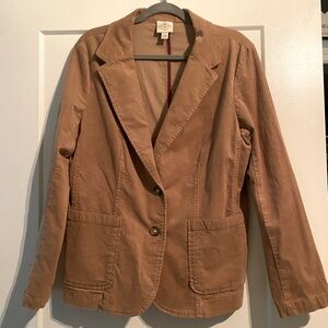 ST JOHNS BAY tan corduroy blazer jacket with pockets